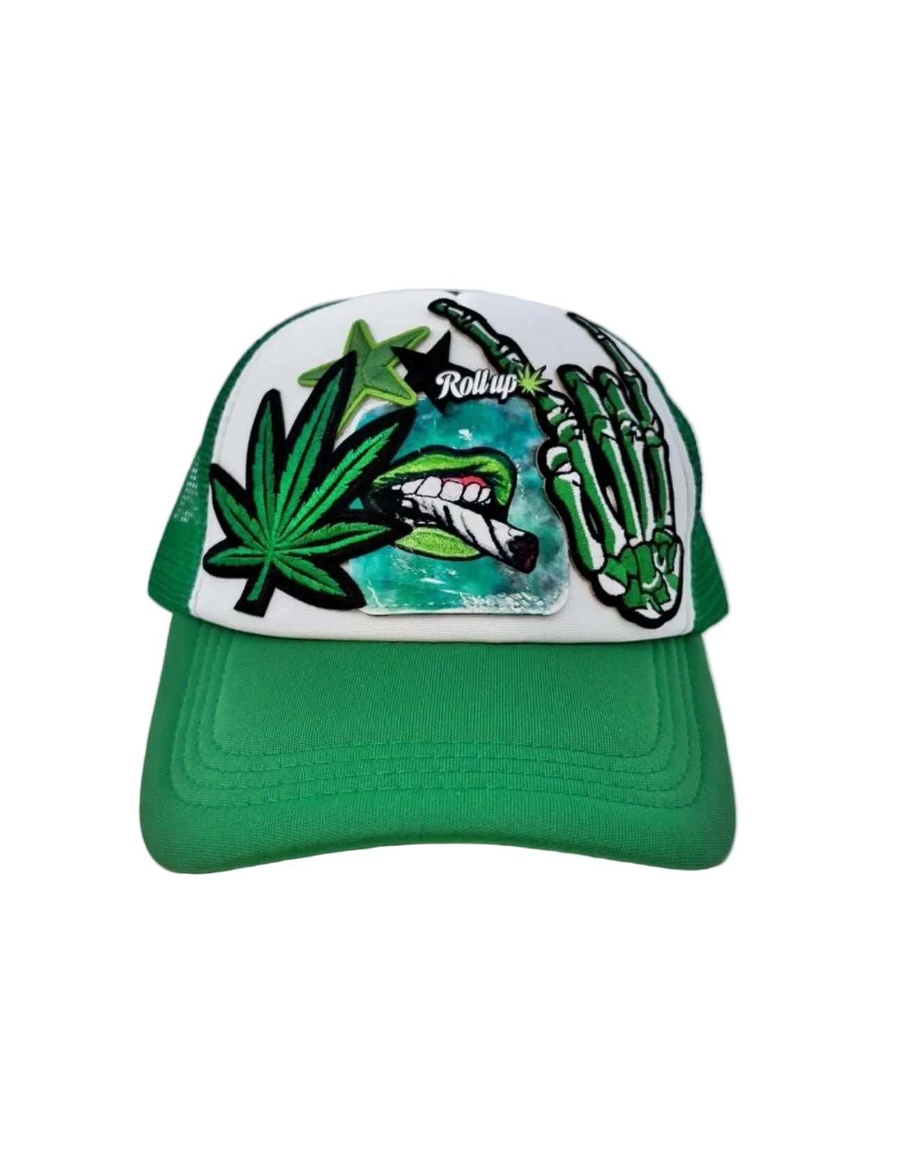 Weed Leaf Trucker Hat – Embroidered 420 Streetwear Cap