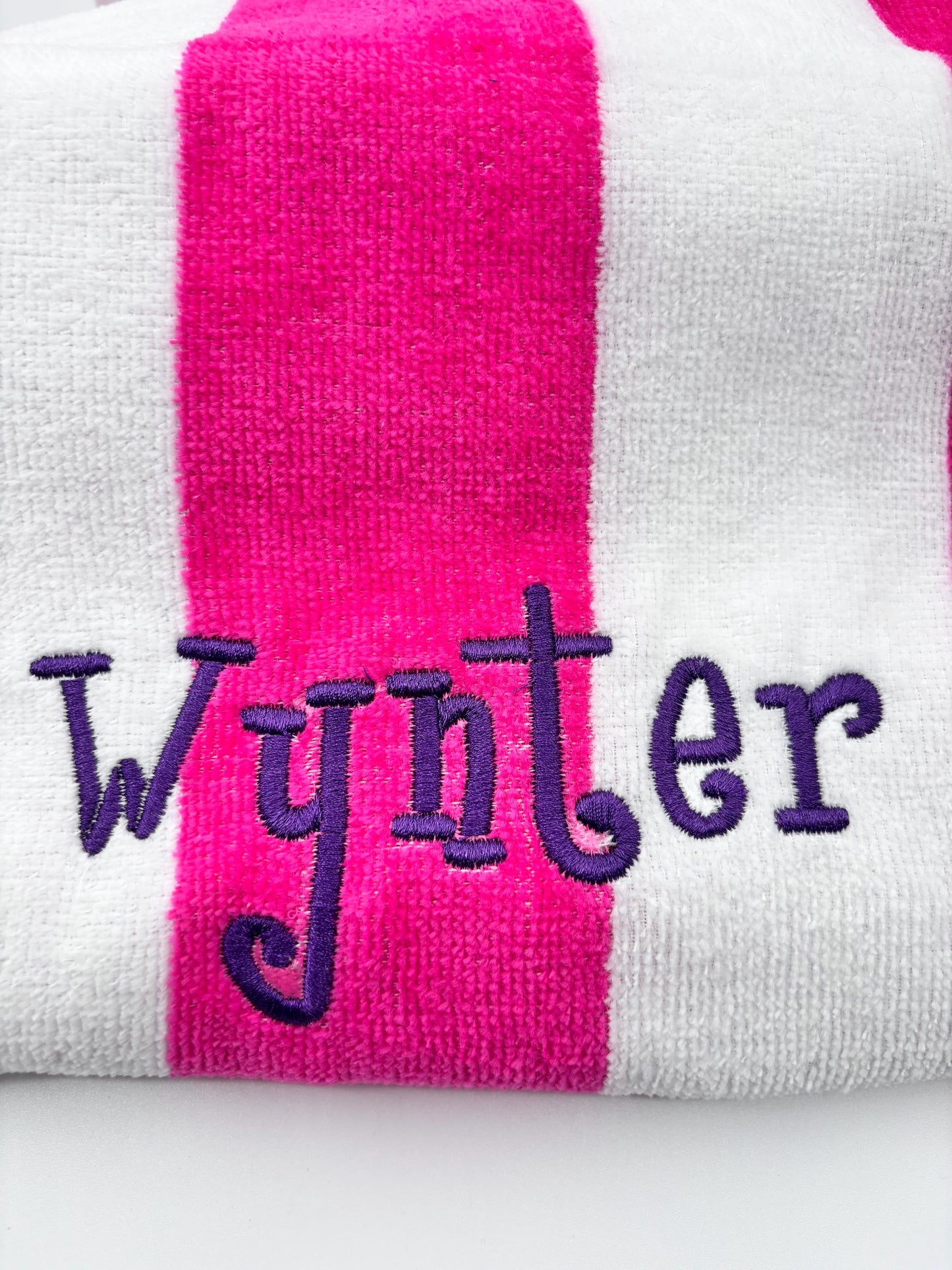 Personalized Kids Cabana Towel| Embroidered Beach Towel| Pool Towel| Camp Towel Nap Towel