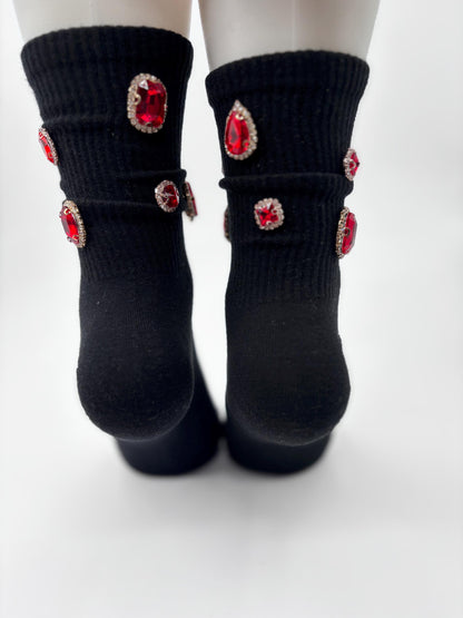 Sorority Inspired Bling Socks| Hand-Sewn Rhinestones Socks