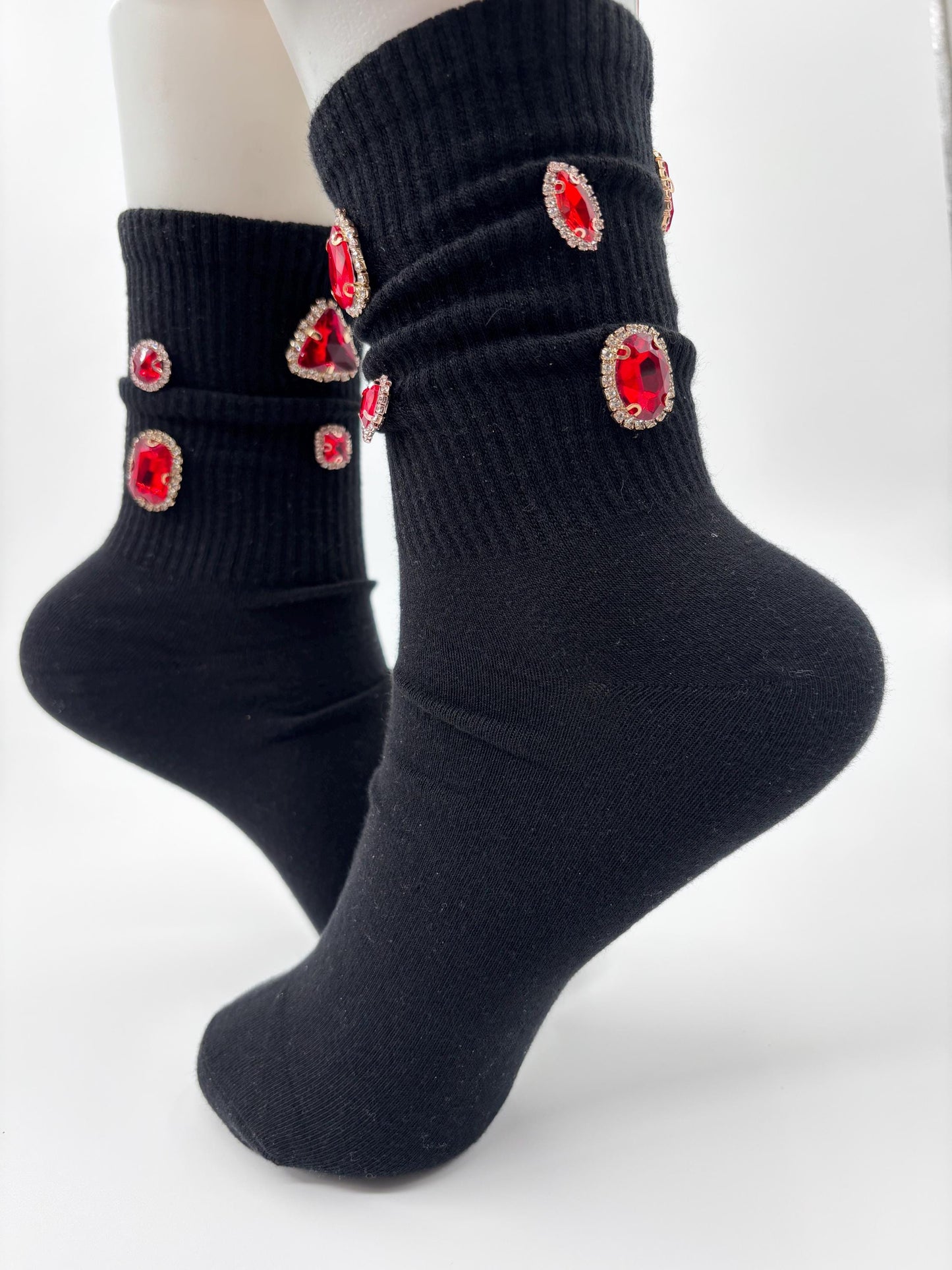 Sorority Inspired Bling Socks| Hand-Sewn Rhinestones Socks