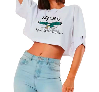 Game-Day Chic: Eagle Crop Top |Philly Fan| Gift for her| Football shirt