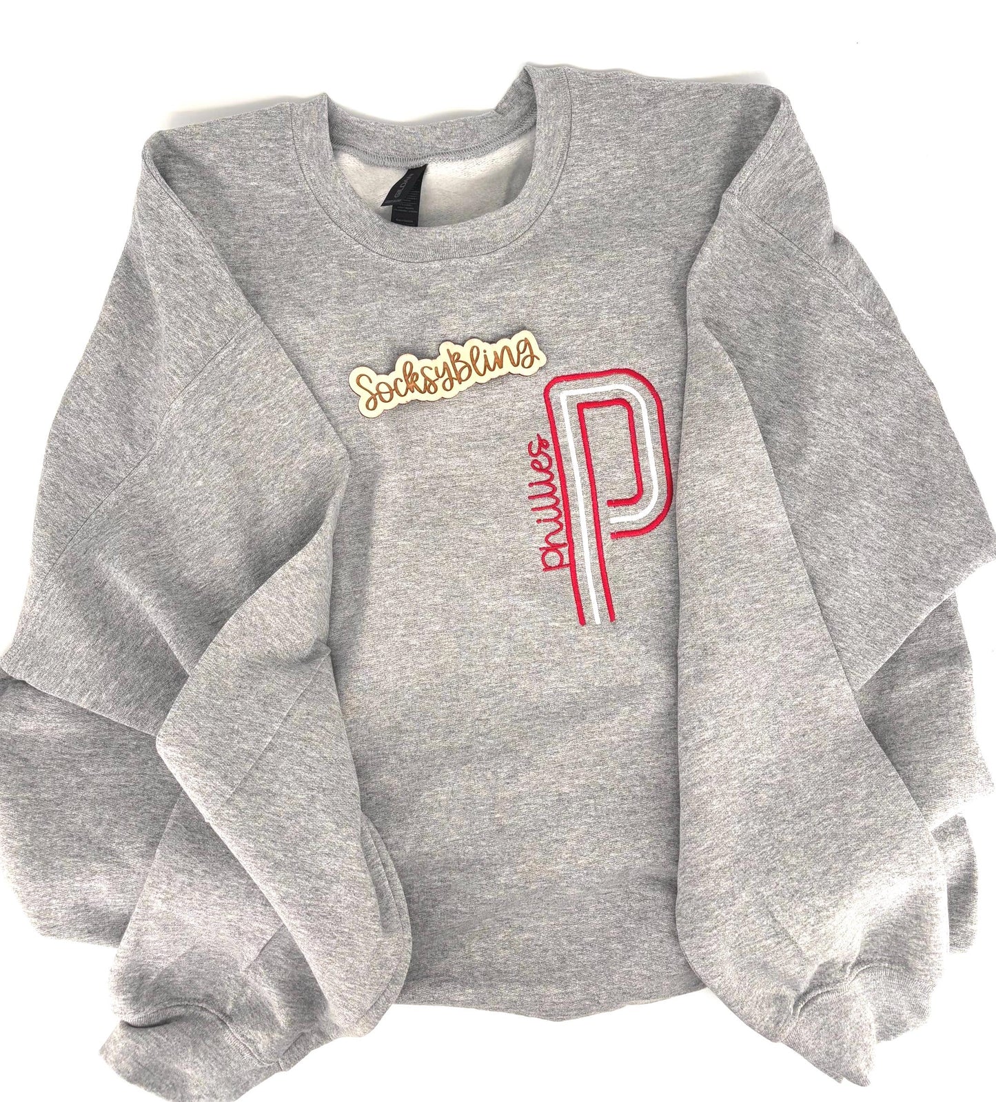 Philly Embroidered Oversized P Sweatshirt| Philly Sports Philadelphia Fan Gift