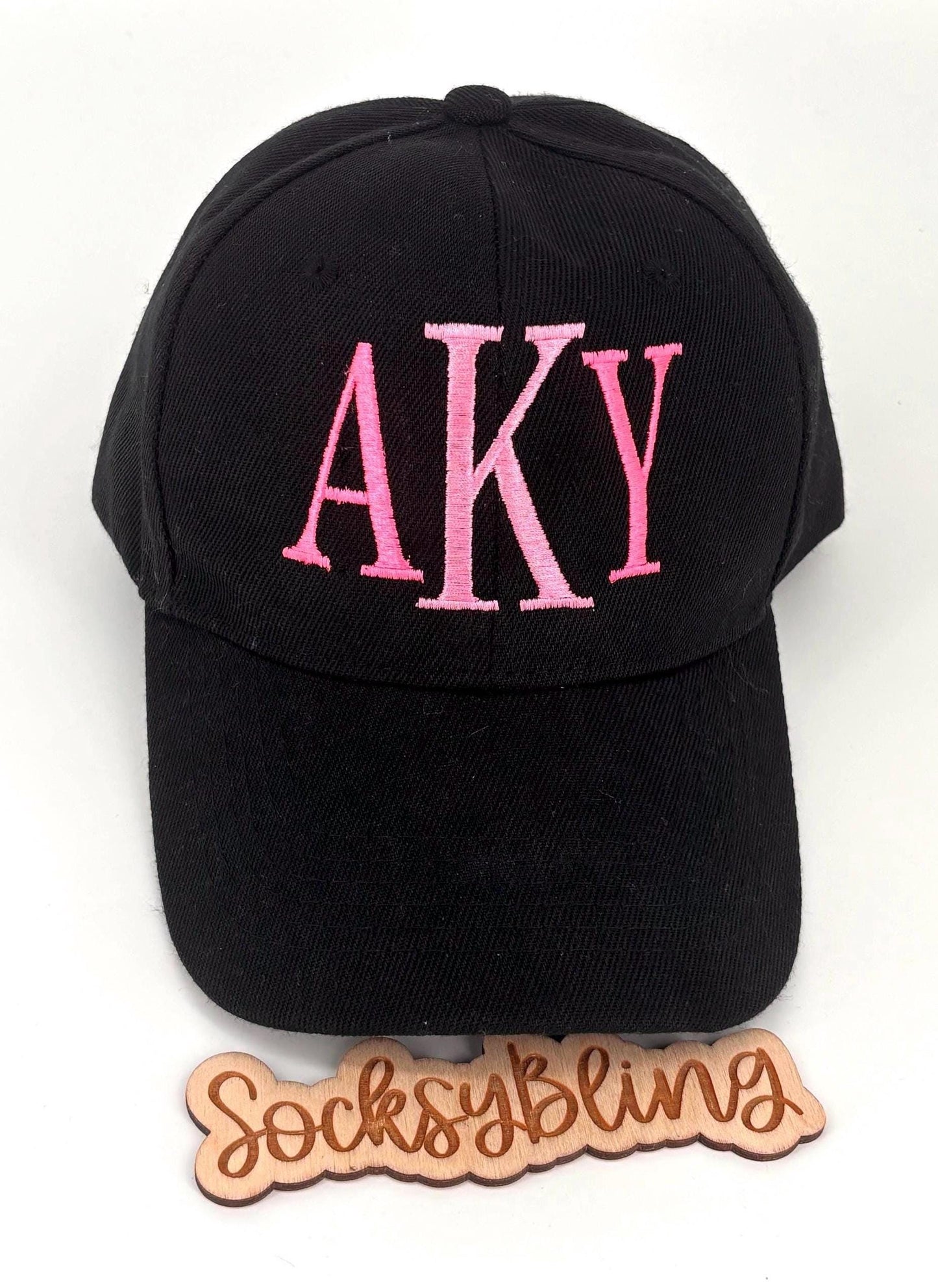 Custom Embroidered Black Baseball Cap | Monogram Dad Hat, Cotton Twill, Adjustable Fit
