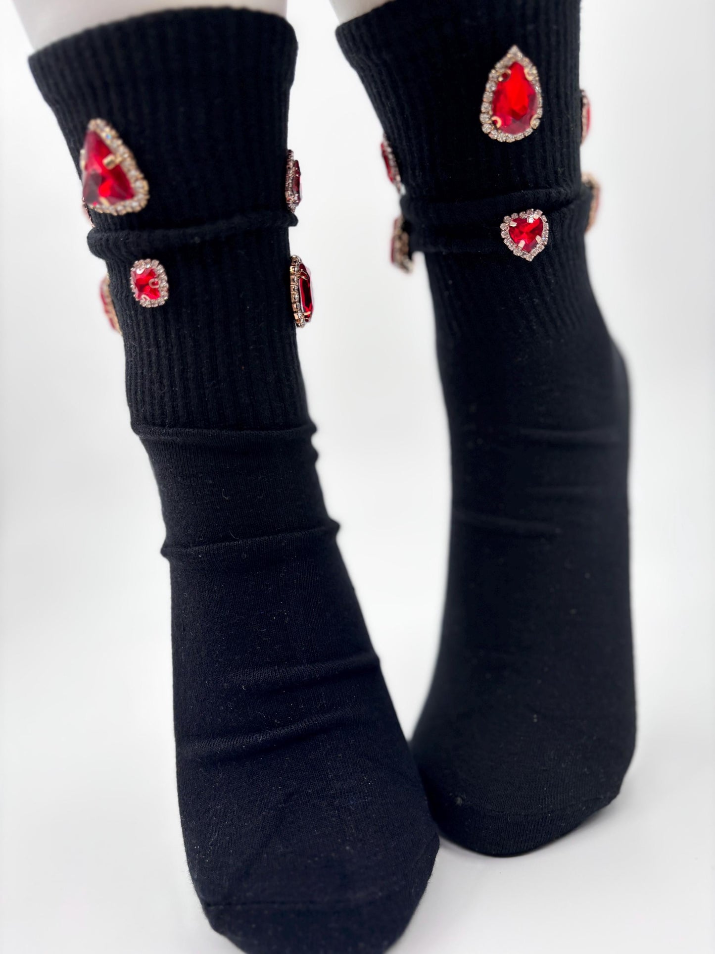 Sorority Inspired Bling Socks| Hand-Sewn Rhinestones Socks