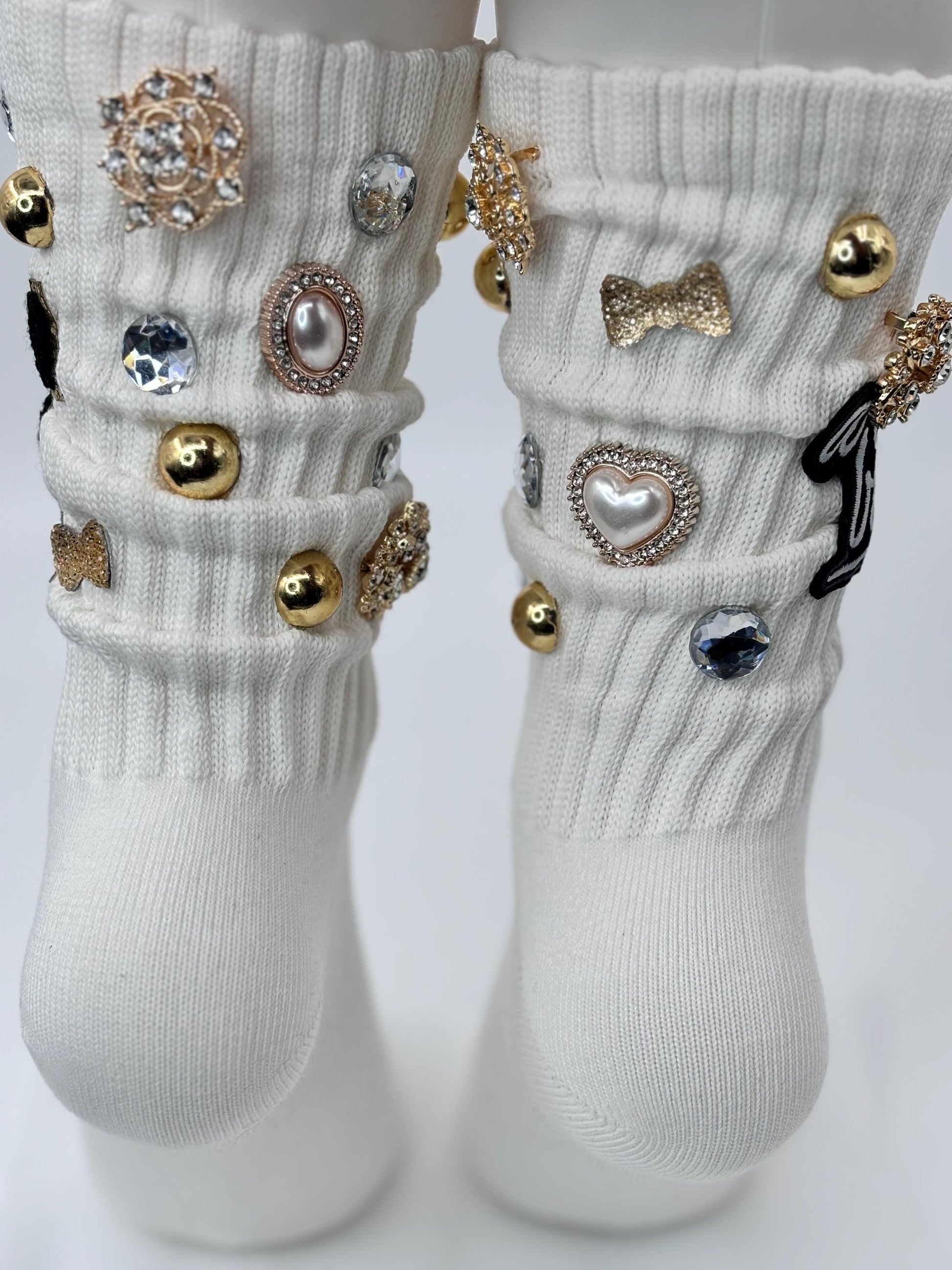 Personalized Initial Bling Socks| Bougie Junk Socks| Custom Junk socks
