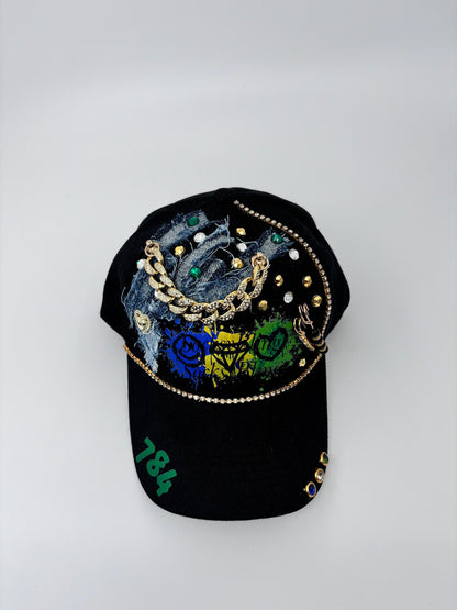 St. Vincent Rhinestone Baseball Cap, Island Bling Hat