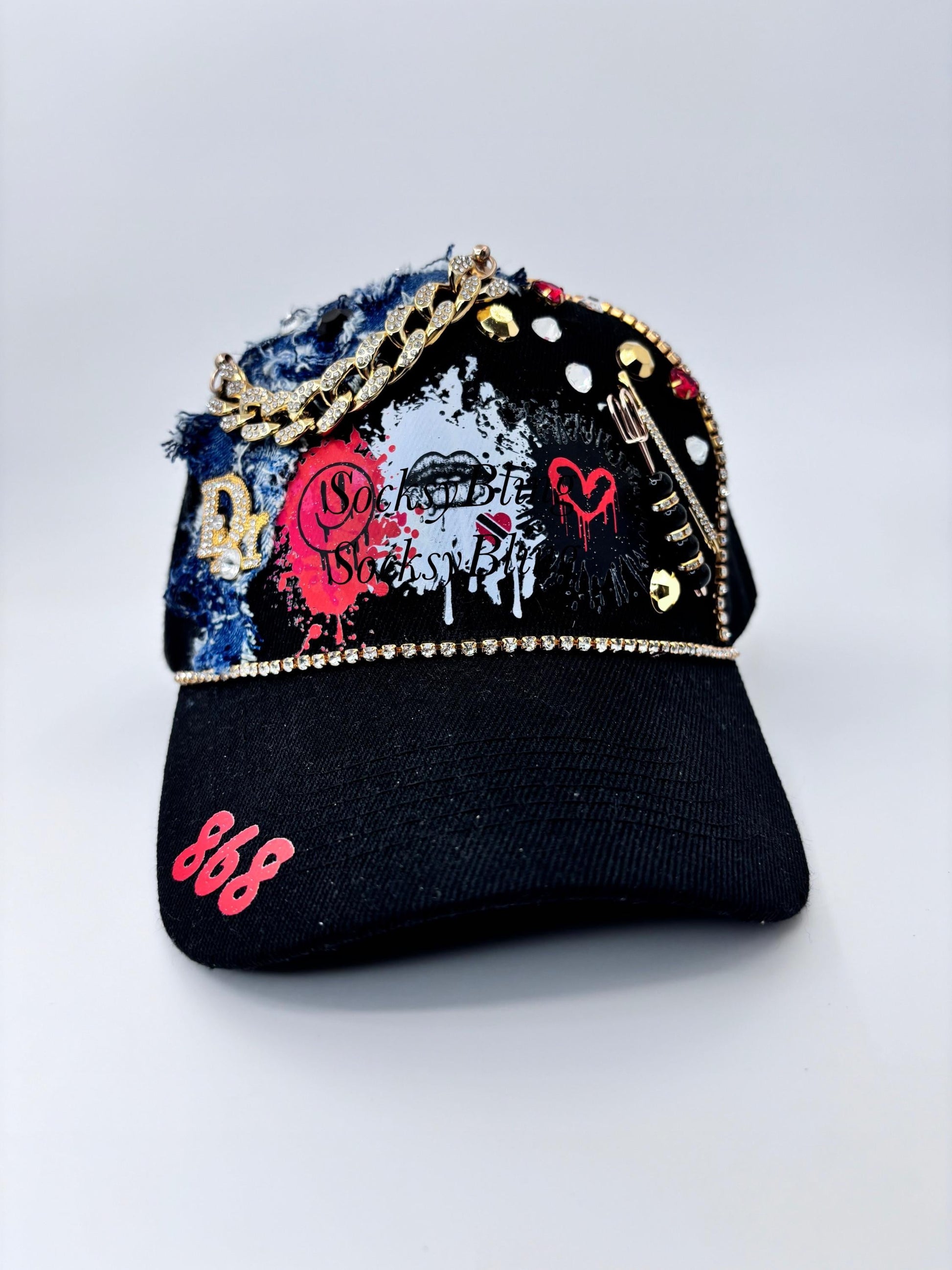 St. Vincent Rhinestone Baseball Cap, Island Bling Hat
