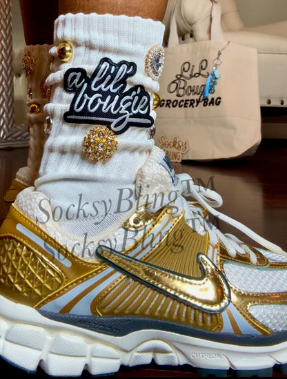 Personalized Initial Bling Socks| Bougie Junk Socks| Custom Junk socks