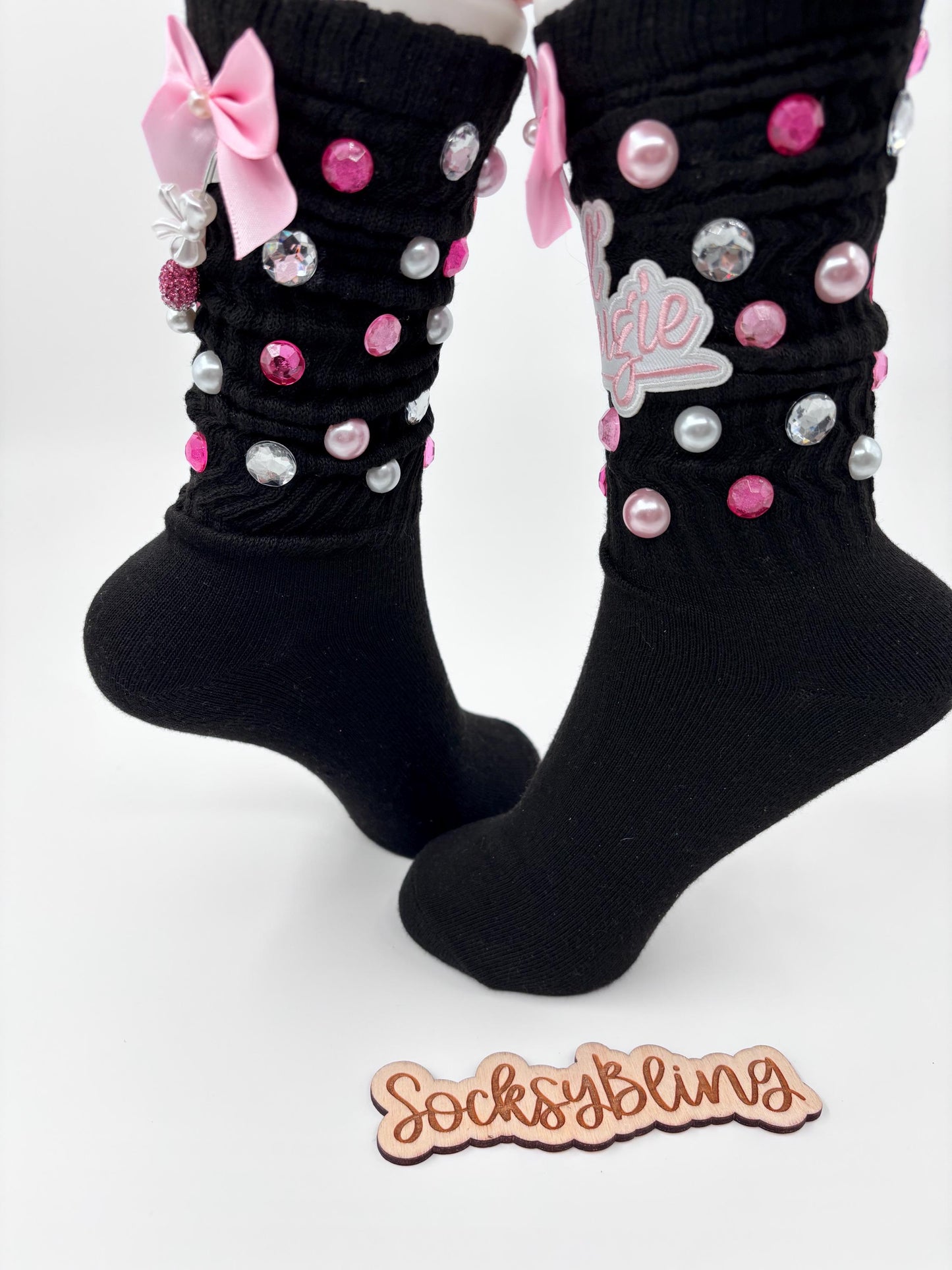 Cancer Awareness Black Junk Socks
