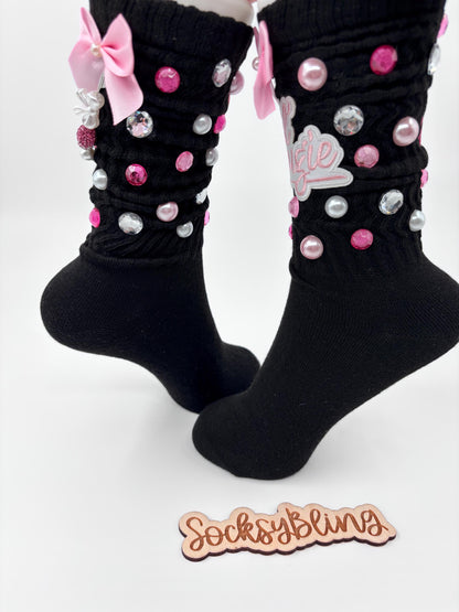 Cancer Awareness Black Junk Socks