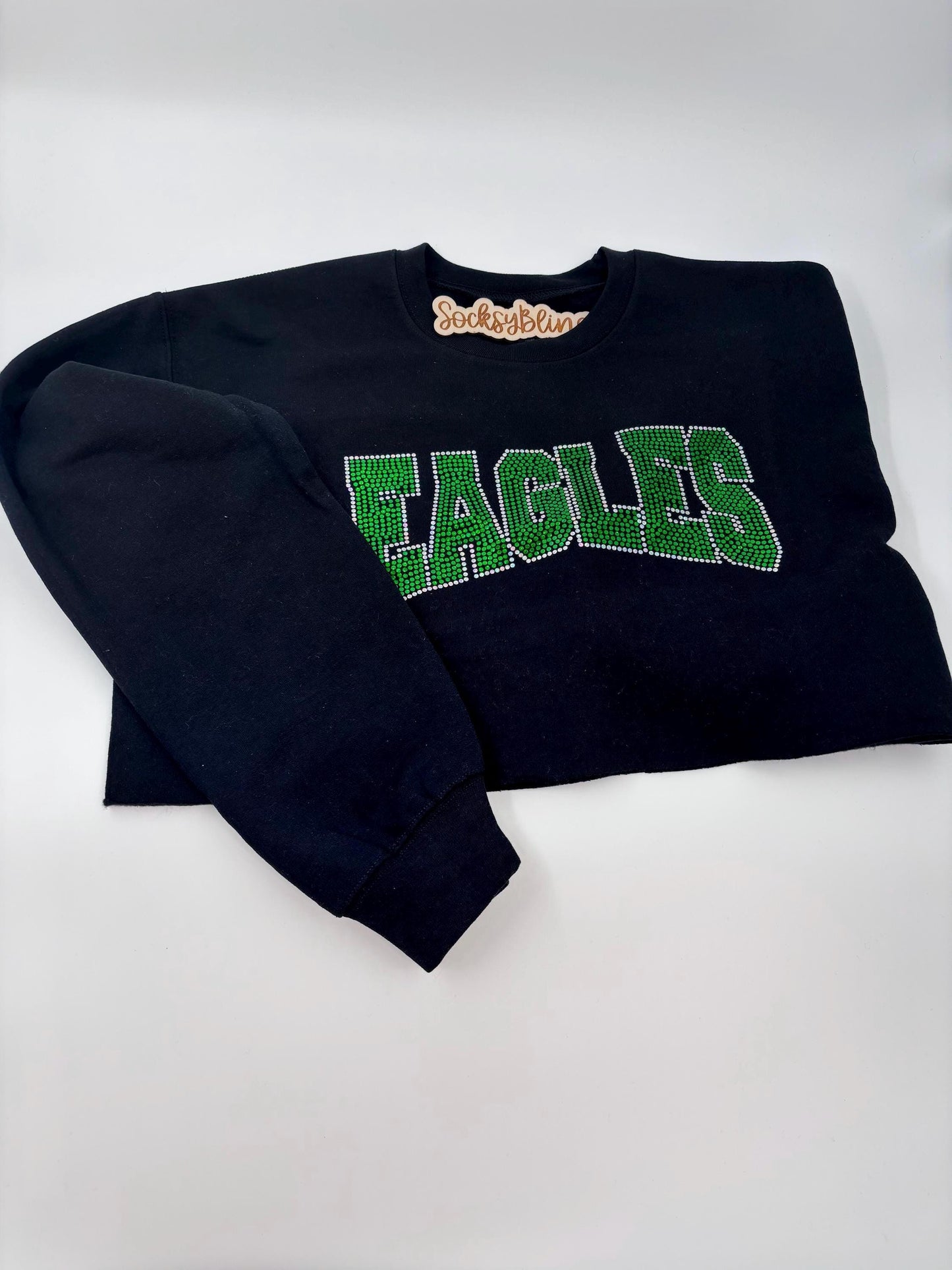 Cropped Bling Game Day Sweatshirt | Birds Bling Top | Football Outfit for Her | Sparkly Sports Fan Sweatshirt | Game Day Gift