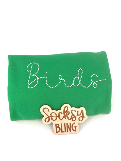 Birds Embroidered Sweatshirt | Green Crewneck | Philly Football Fan Shirt | Fan Apparel | Unisex Pullover