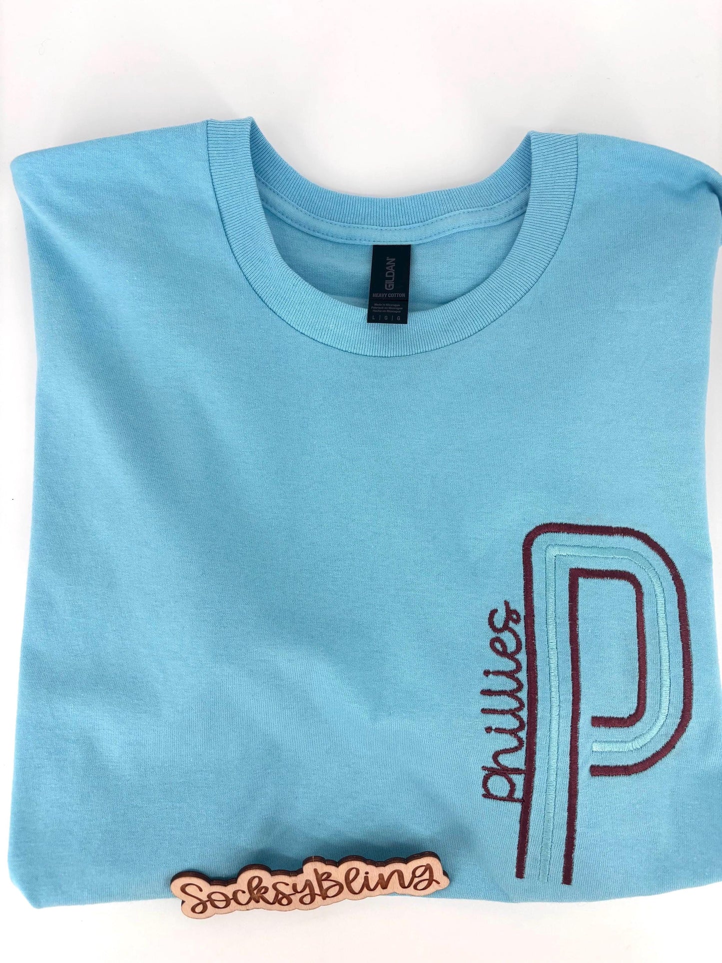 Retro Unisex Philly Embroidered Oversized P Sweatshirt| Philly Sports Philadelphia Fan Gift