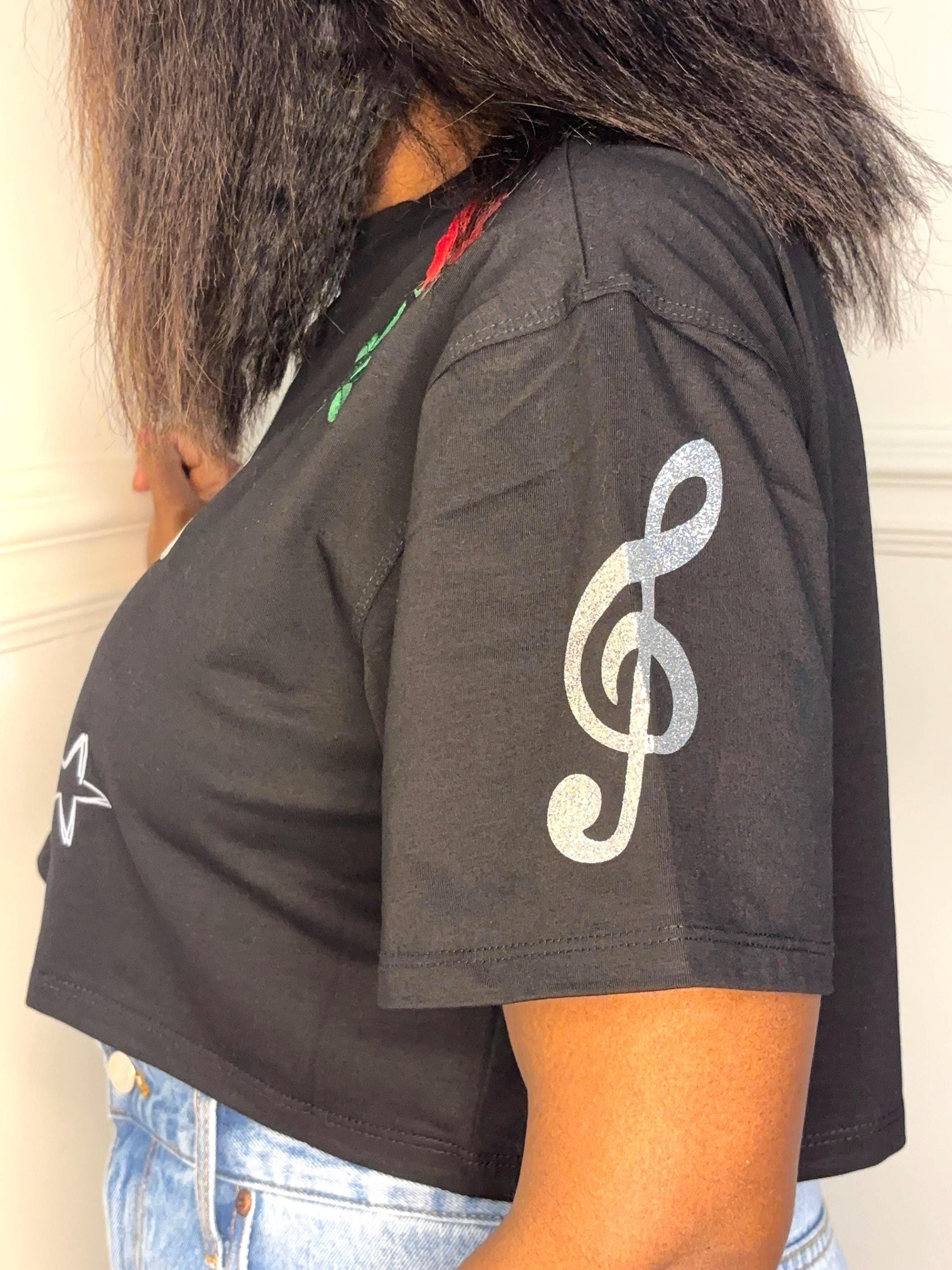 R and B Tour Crop Top| Custom Crop Top| Breez Glitter Crop | Raymond and Brown Tour| Embroidered R&B Shirt