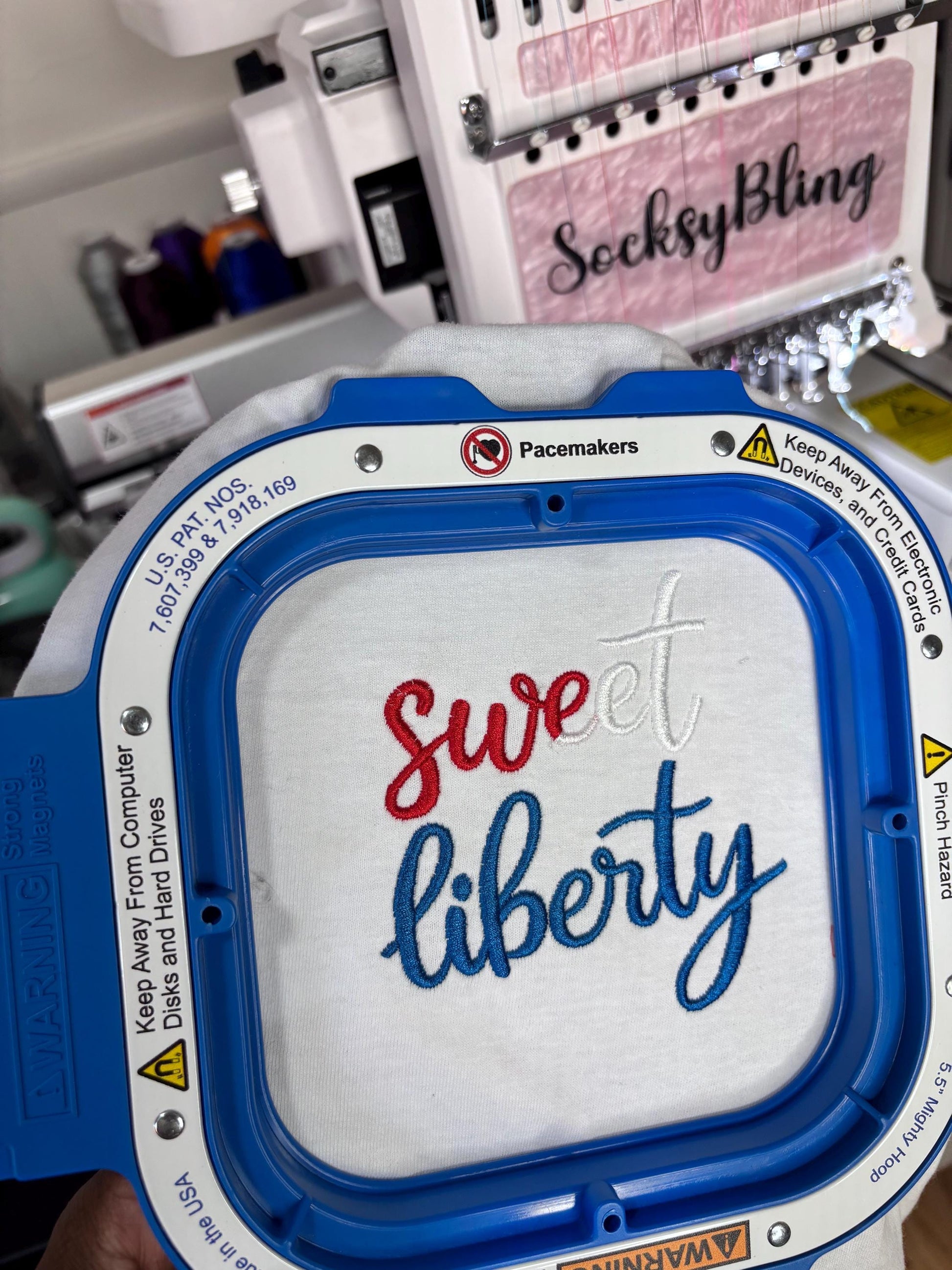 Embroidered Sweet Liberty Shirt| 4th of July Celebration| USA Tee| July Fourth Top| Gift for her
