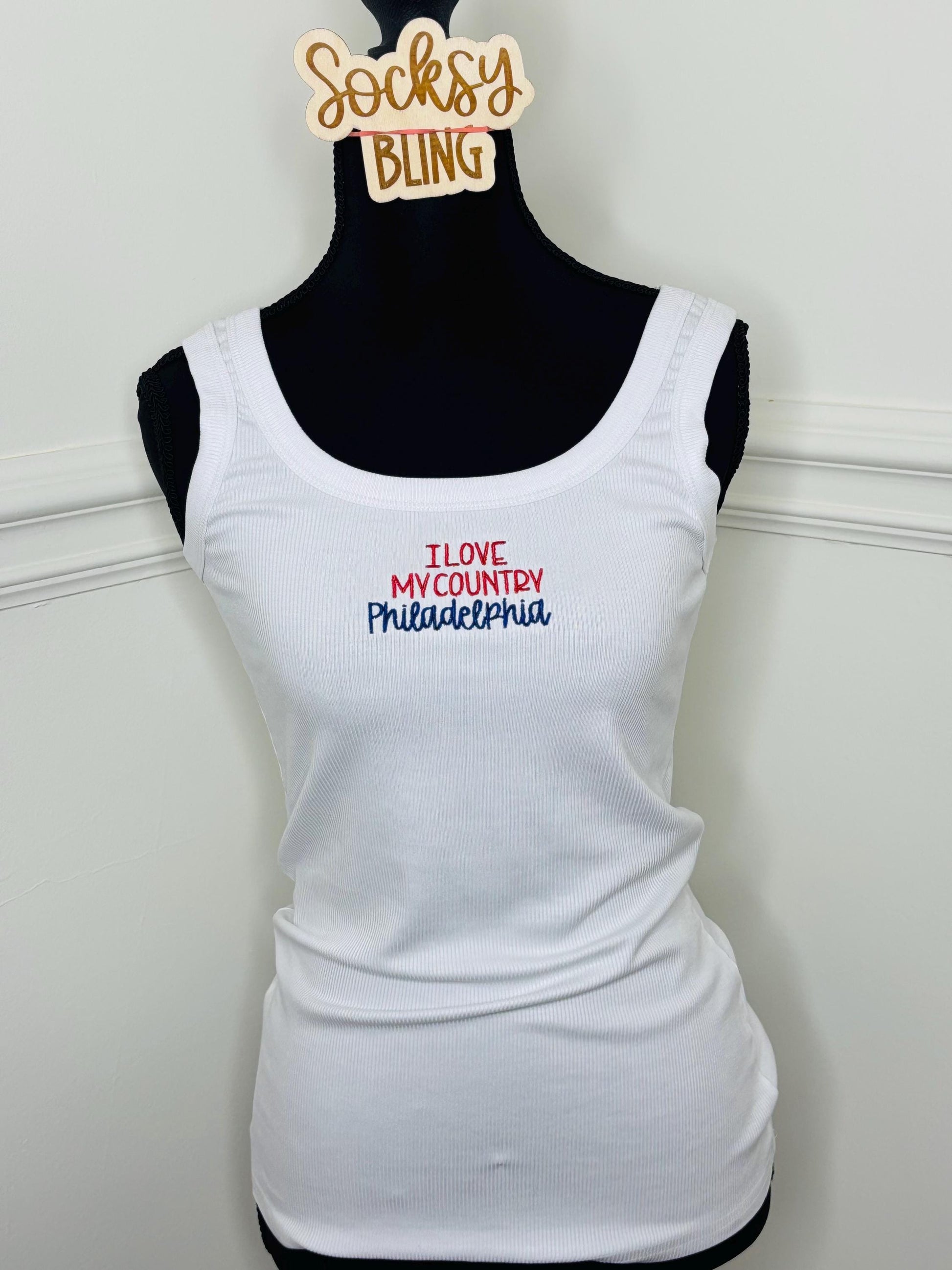 I Love My Country Philadelphia Tank Top | July 4th Shirt| Baseball Shirt| Basketball Top