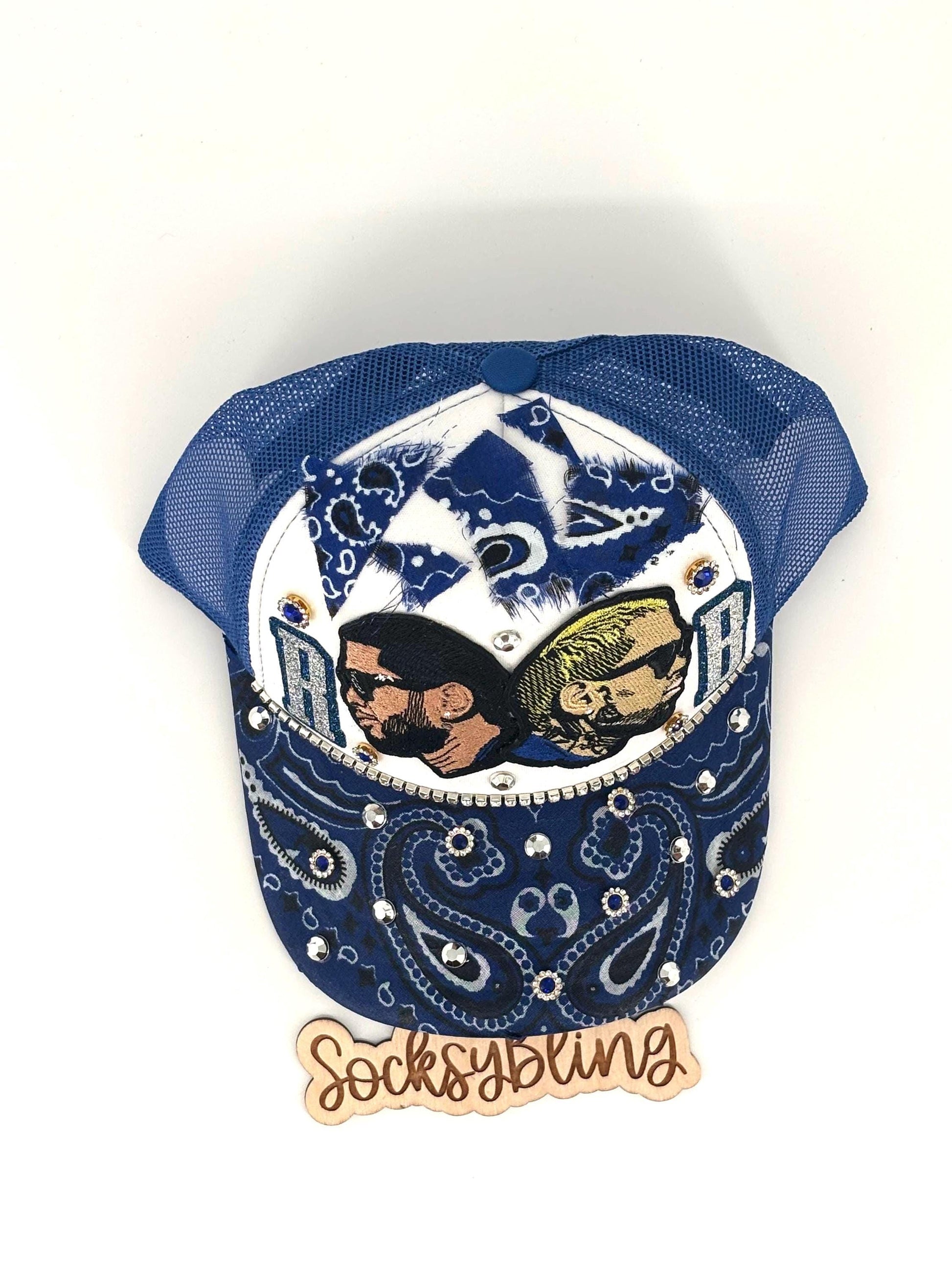 R and B Trucker Hat – Snapback | Glam R &B Tour Cap | Handmade Concert Outfit| Bandana Brim