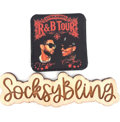 R and B Tour Printed Iron On Patch | Faux Leather Patch| Handmade Concert Patch