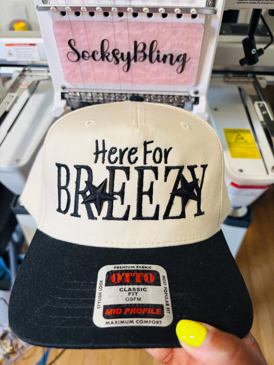 Breez Trucker Hat – Snapback | R &B Tour Cap | Embroidered With Star Patches