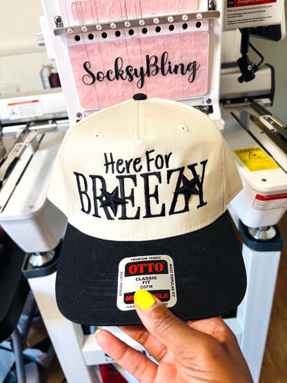 Breez Trucker Hat – Snapback | R &B Tour Cap | Embroidered With Star Patches