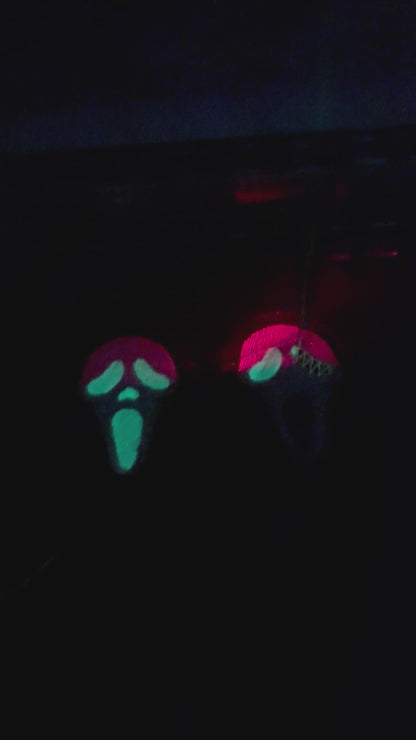 Spooky Season Ghost Face Embroidered Crewneck| Glow In The Dark
