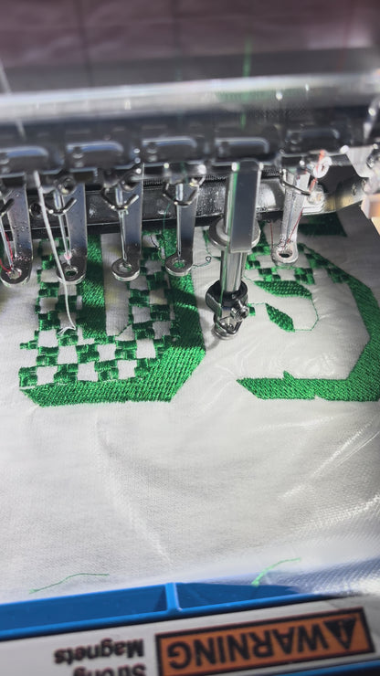 Embroidered Checkered Birds Sweatshirt