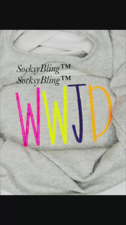 Embroidered WWJD Sweatshirt| What Would Jesus Do