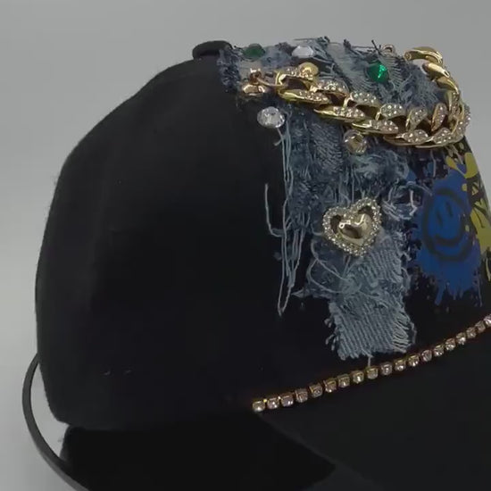 St. Vincent Rhinestone Baseball Cap, Island Bling Hat