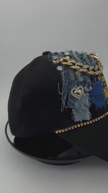 St. Vincent Rhinestone Baseball Cap, Island Bling Hat