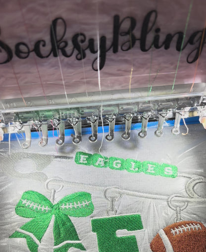 Embroidered Safety Pin Charm Sweatshirt