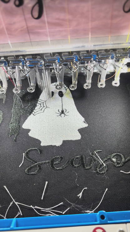 Spooky Season Ghost Embroidered Crewneck| Glow In The Dark