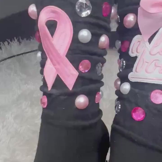 Cancer Awareness Black Junk Socks